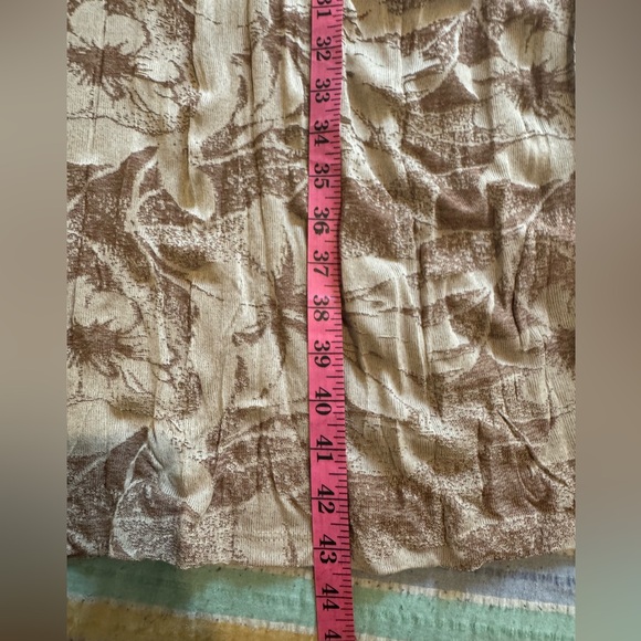 Zara Jacquard Midi Tie Waist Crinkle Detail Dress Brown Full sleeves high neck M - Picture 16 of 17